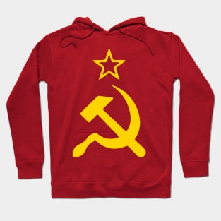 Star, Hammer and Sickle. USSR, Soviet Union flag. Hoodie